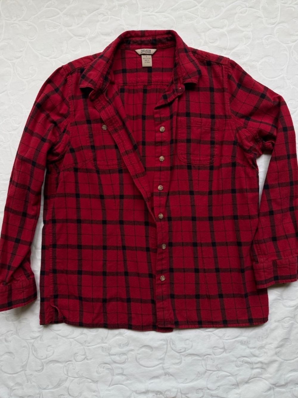 Women’s Shirts Sz L Woolrich, L.L. Bean Pink, Chambray, Purple, Red Bundle - Picture 8 of 15